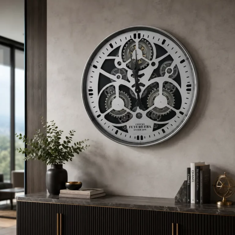 CA Silver And Black Wall Clock – E196