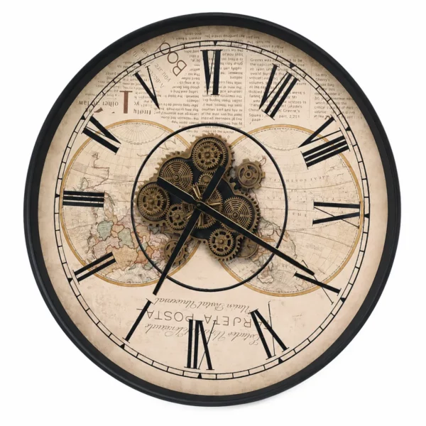 CA Black Coffee Table With Built-In Clock – E186