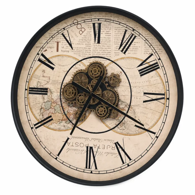 CA Black Coffee Table With Built-In Clock – E186