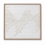 White Floral Wall Frame 100x100 – WF011