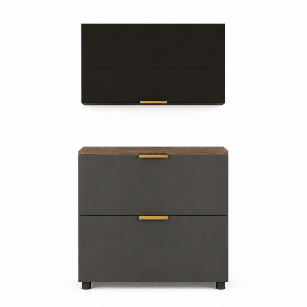 Modern Kitchen Storage Combo – MW9602DB + MW960T