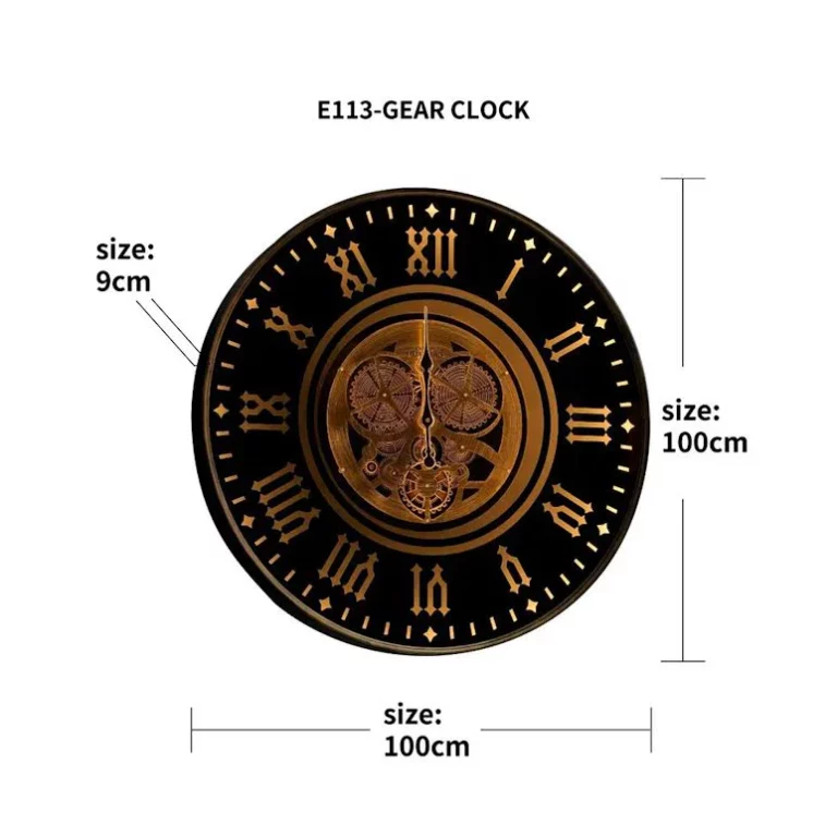 Colorado Moving Gear Wall Clock - E113