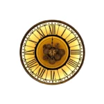 LED Round Berkshire Wall Clock Black & Gold - E118