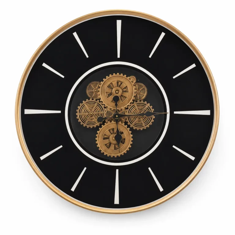 CA Black And Gold Wall Clock – E119