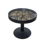 Side Table with Clock Black - E211