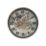 Marco World Map Wall Clock Gold & Silver – E44