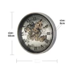 Marco World Map Wall Clock Gold & Silver – E44
