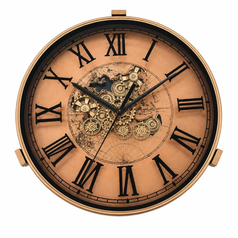 CA Gold Coffee Table With Built-In Clock – E98