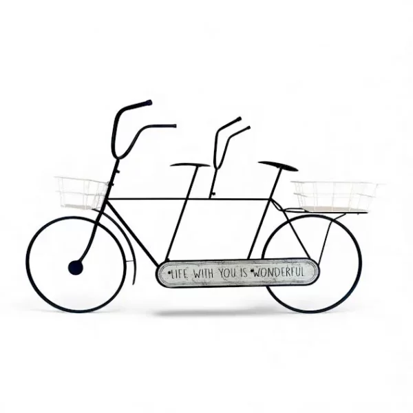 Metal Bicycle Design Planter White – HX7675