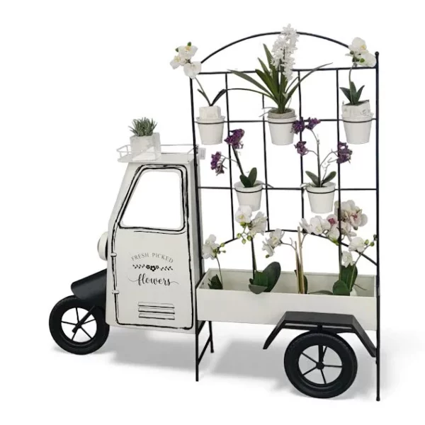 Vintage Metal Truck Planter White – HX7694