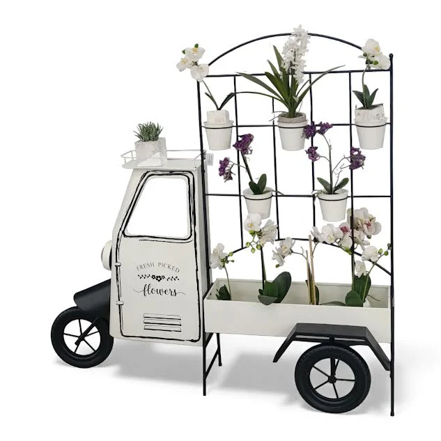 Vintage Metal Truck Planter White – HX7694