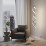 Swirl Design LED Floor Lamp Black – 10201