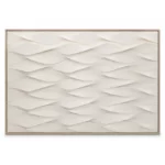 White Textured Wave Wall Frame 80x120 – WF001