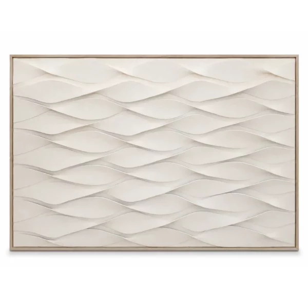 White Textured Wave Wall Frame 80x120 – WF001