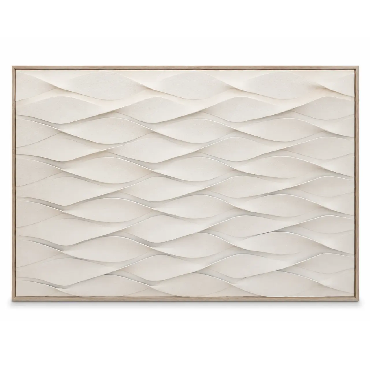 WF001 White Textured Wave Wall Frame 80x120 – WF001