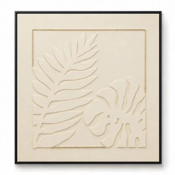 Cream Botanical Wall Frame 100x100 – WF010