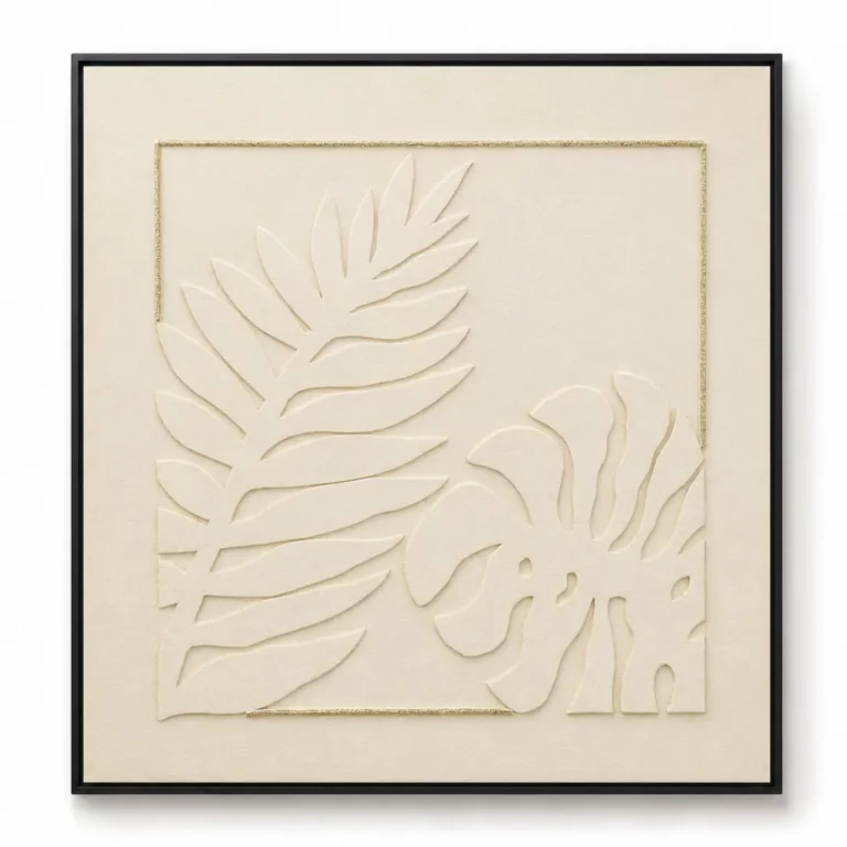 Cream Botanical Wall Frame 100x100 – WF010