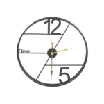 Decorative Wall Clock Black & Gold – YX0809DB