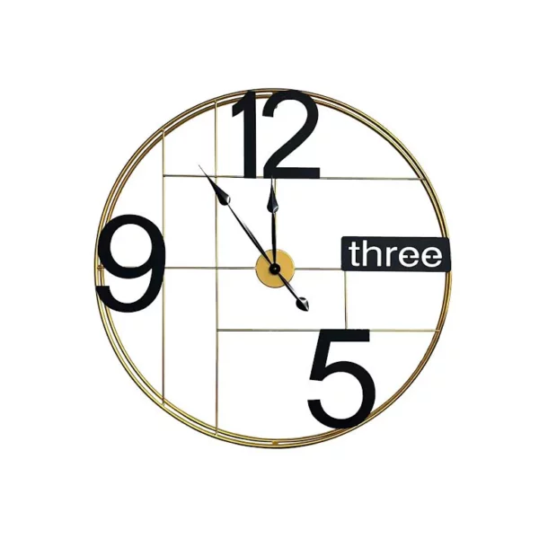 Large Wall Clock Black & Gold – YX10835D
