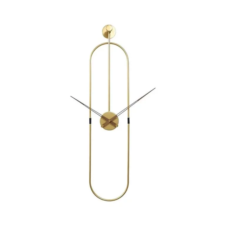 Modern Oval Wall Clock Gold – YX8800A