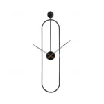 Modern Oval Wall Clock Black – YX8800B