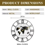 Minimalist Modern Round Silent Wall Clock Black – YX8935