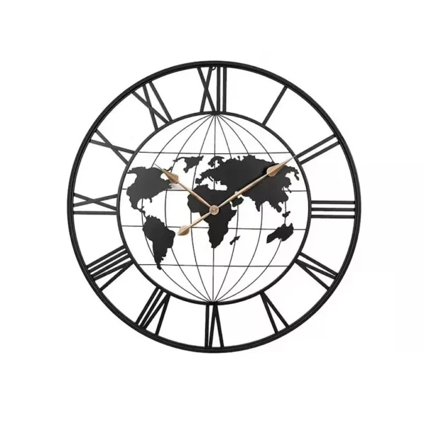 Minimalist Modern Round Silent Wall Clock Black – YX8935