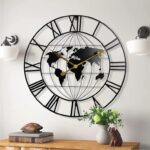 Minimalist Modern Round Silent Wall Clock Black – YX8935