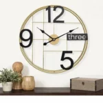 Large Wall Clock Black & Gold – YX10835D