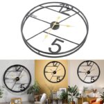 Decorative Wall Clock Black & Gold – YX0809DB