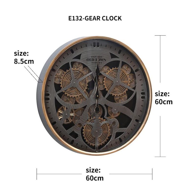 Decorative Gear Clock Gold - E132