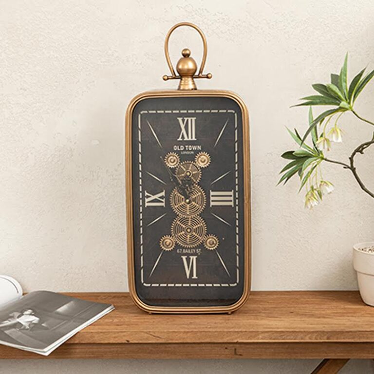 Bedside Clock Black & Gold - E141