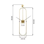 Modern Oval Wall Clock Gold – YX8800A
