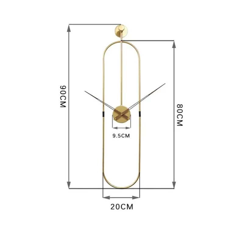 Modern Oval Wall Clock Gold – YX8800A