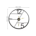 Decorative Wall Clock Black & Gold – YX0809DB