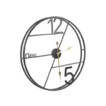 Decorative Wall Clock Black & Gold – YX0809DB