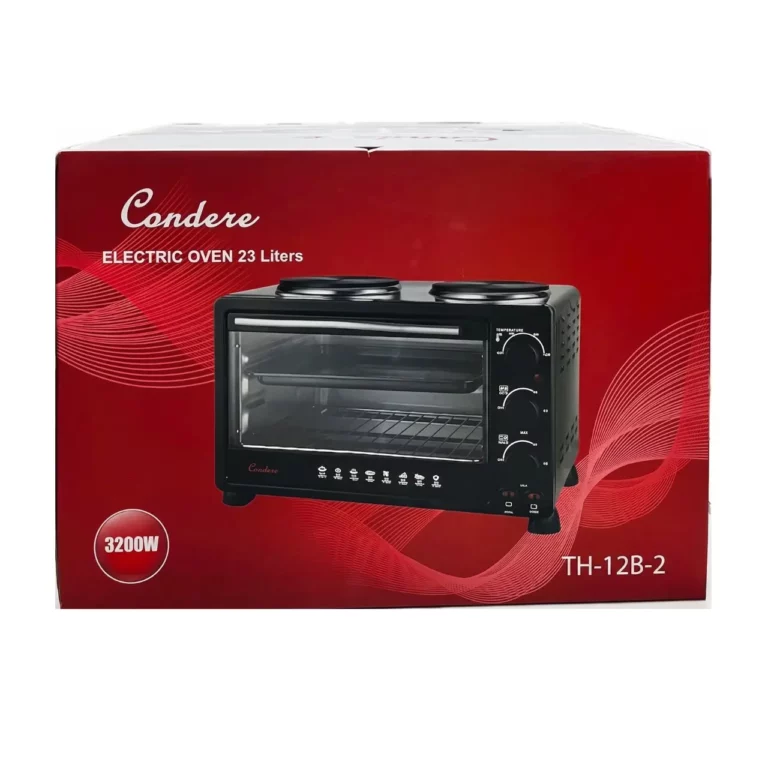 Condere Mini Oven 23 Litre 2 Plate TH-12B-2, Black