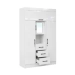 Modern 3 Door Wardrobe with Mirror, MWRT3DF - Image 13