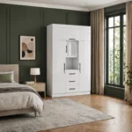 Modern 3 Door Wardrobe with Mirror, MWRT3DF