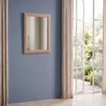 Decorative Wall Mirror with Textured Frame, White or Gold, MWCV6