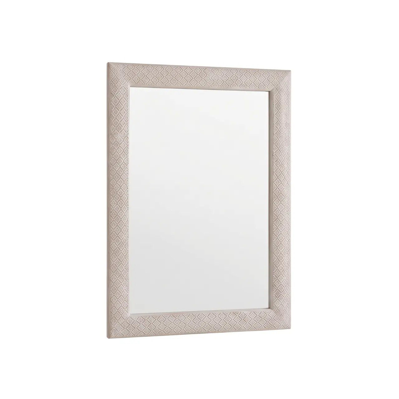 MWCV6A Decorative Wall Mirror with Textured Frame, White or Gold, MWCV6
