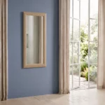 Decorative Wall Mirror with Textured Frame, White or Gold, MWCV6