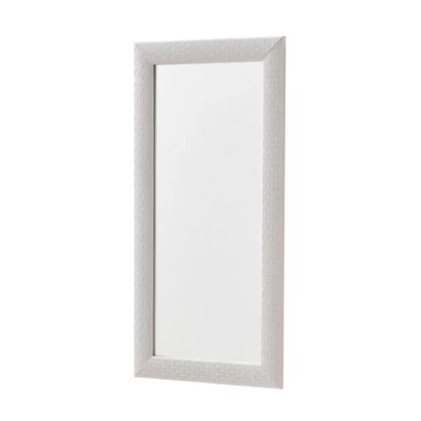 Decorative Wall Mirror with Textured Frame, White or Gold, MWCV6