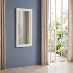 Decorative Wall Mirror with Textured Frame, White or Gold, MWCV6
