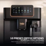 Beko Caffe Experto Fully Automatic Coffee Machine, Black, CEG7404C