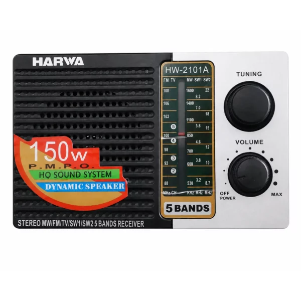 Harva 5 Band FM Radio HW-2101A, Black