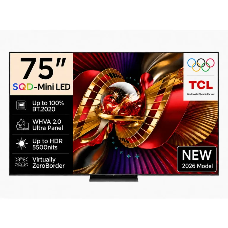 TCL 75 Inch TV C8L SQD-Mini LED Google TV 144Hz, 75C8L