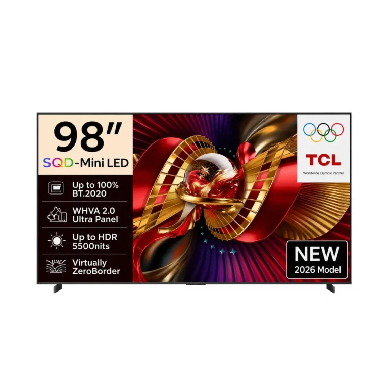 TCL 98 Inch C8L SQD-Mini LED Google TV 4K 144Hz Smart TV (98C8L), Black