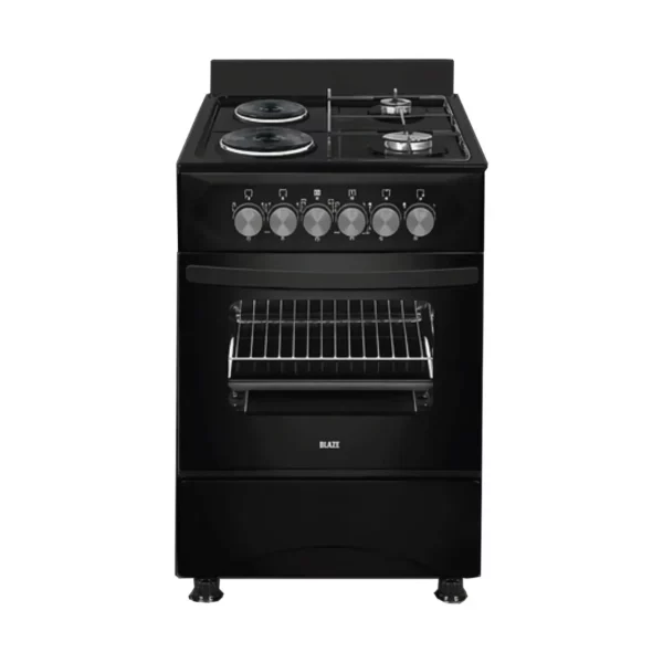 Blaze Gas Electric Stove with Electric Oven, Black, GS-K50GE