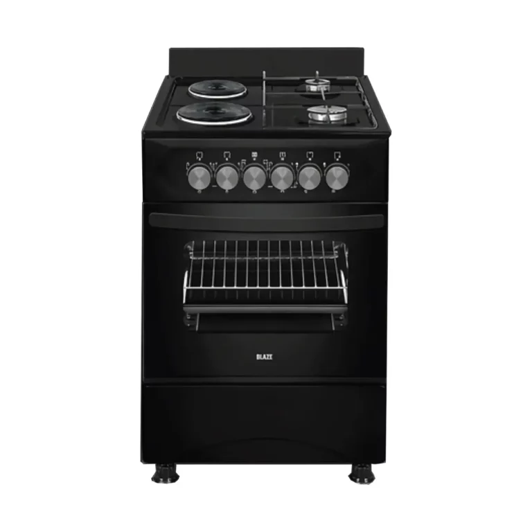 Blaze Gas Electric Stove with Electric Oven, Black, GS-K50GE